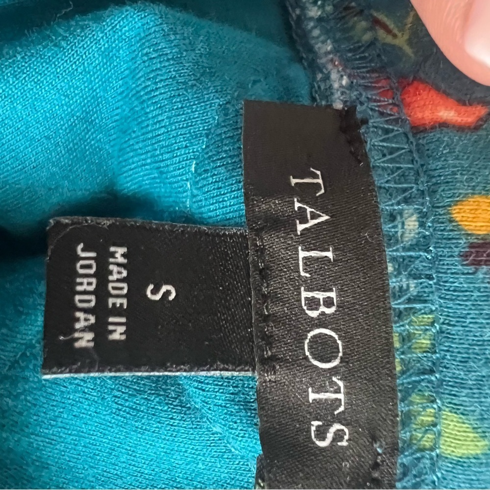 Talbots Womens Crew Neck Quilted Folk Animal Top Small - Picture 4 of 5